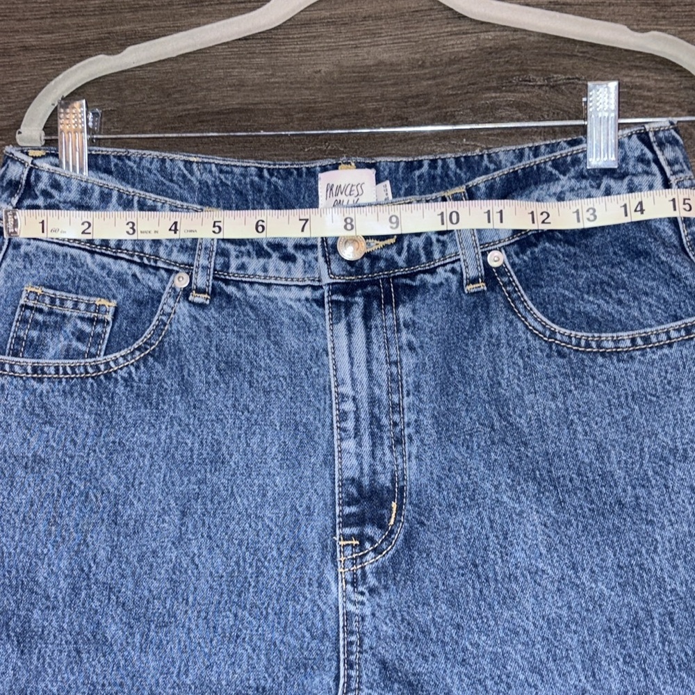 Princess Polly Gyoke Hi Rise Straight Leg Jeans Size 8 Dark Wash - Picture 12 of 15